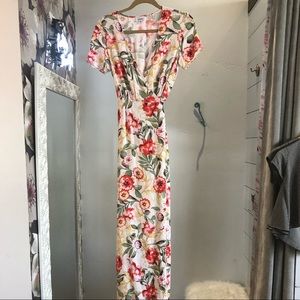 Aakaa floral wrap dress